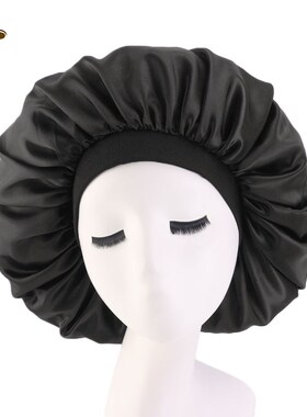 极速Extra Large Print Satin Silky Bonnet SlePep Cap with Pre