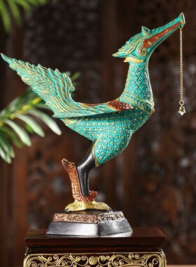 极速泰国全铜g小鸟动物摆件 办公室客厅玄关电视柜桌面装饰品大鹏