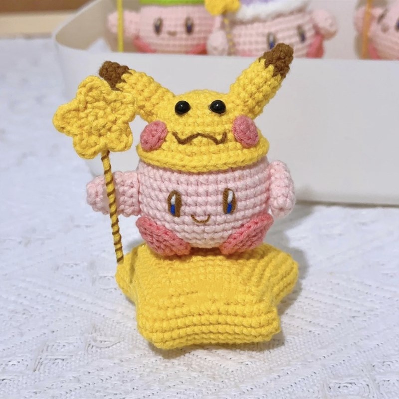 极速星之卡比挂件手工钩针编织材料包diy制作礼T物玩偶成品可爱钥