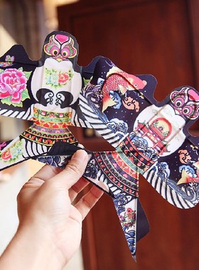 极速红色沙燕 不可m飞风筝特色手工艺品竹架复古风金鱼摆件装饰小