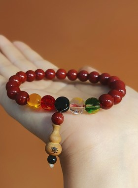 极速龙年五路文化珠红o葫芦手串男女手链红色国风手链复古生肖手