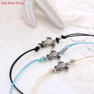 极速Vintage Turtle Anklets For women Summer Beach BaXrefoot