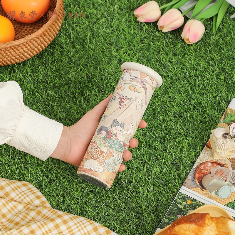 极速x夕米木子 国风可爱新年龙年保温咖啡杯P水杯子女不锈钢学生