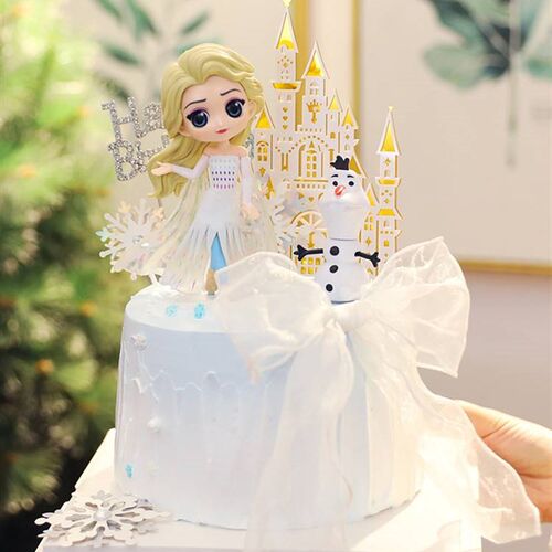 新品Bingxue Qiyuan Birthday Cake DecoraJtion Fourth Generati