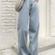Trous Casual Woman 极速2022 Wide Jeans Waist Denim HighB Leg