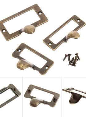 极速6Pcs Vintage Metal Labelx Pull Frame Handle File Name Ca