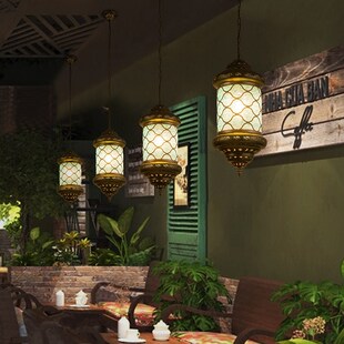 极速东南亚风格泰式o铁艺创意民宿茶室客厅餐厅吊灯走廊过道氛围