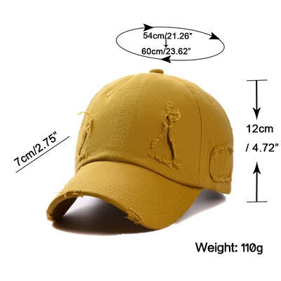 极速ndy Setwear Hip Hop Worn Hole Face Cap For WomenX Men Or