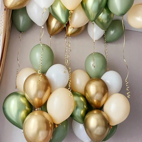 新品new40pcs 10inch Avocado Gyreen Skin Color Latex Balloons