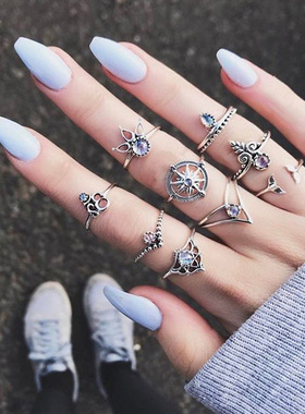 极速Simple wohmen joints Ring personality exaggeration ring