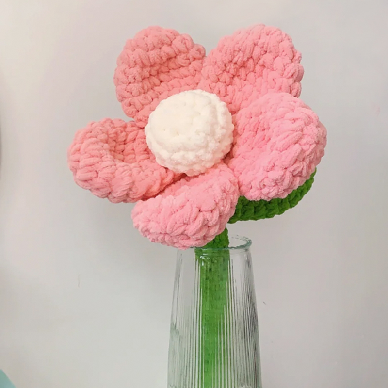 极速手工diy编织超大花朵郁金z香材料包自制手织毛线成品花送女友