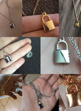 极速Hot Sale New Simple Fashion Metal Plating Lock NWecklace