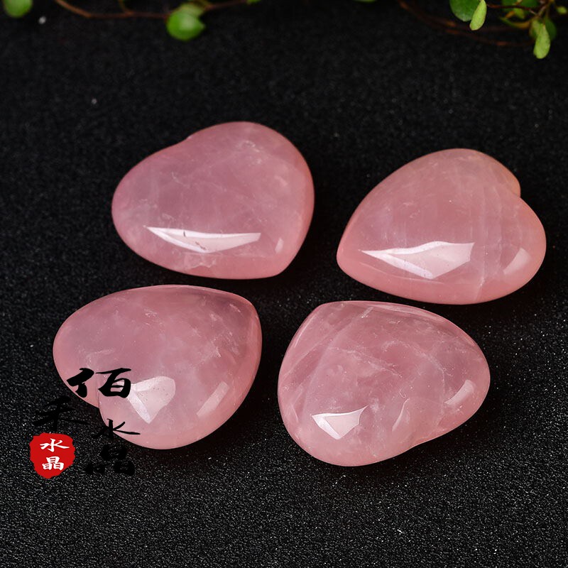极速天然粉晶爱心摆件心形u灵摆手把件把玩DIY吊坠配饰增人缘旺桃