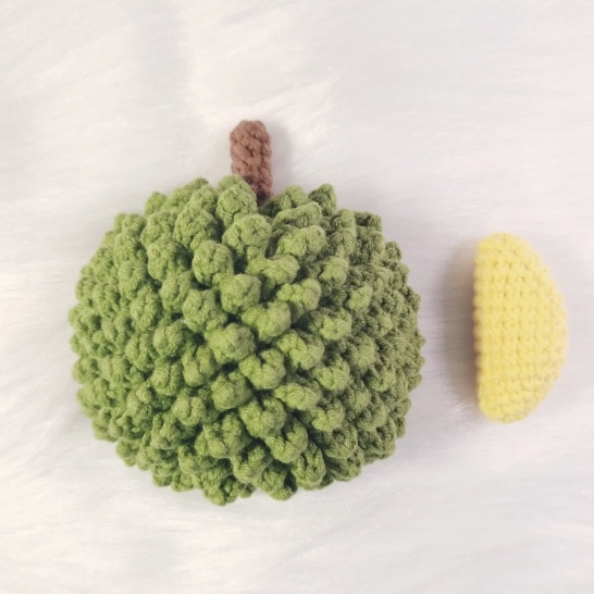 极速手工diy编织榴莲玩偶毛线材料包钩针钥O匙扣包挂件礼物送女生