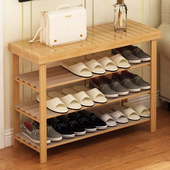 架多层换鞋 经济型家里r人简易家用多功能可坐实木鞋 架特价 极速鞋