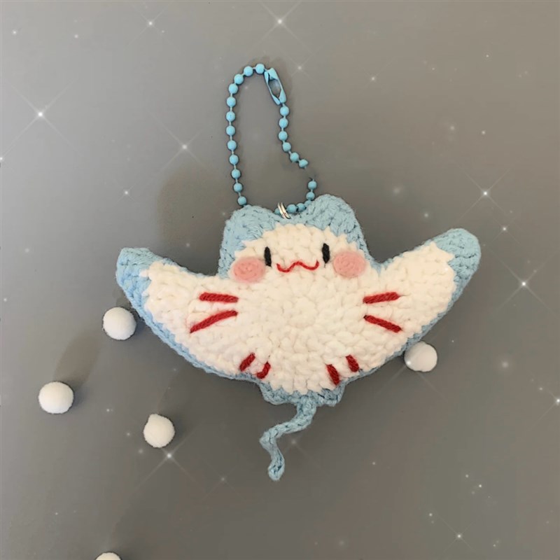 极速Manta魔鬼鱼挂件手工编织diy钩针材料包毛线U钩织手作玩偶小