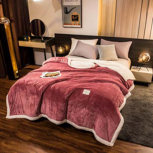极速flannel Blanket Plaids superB warm blankets throw Sofa B