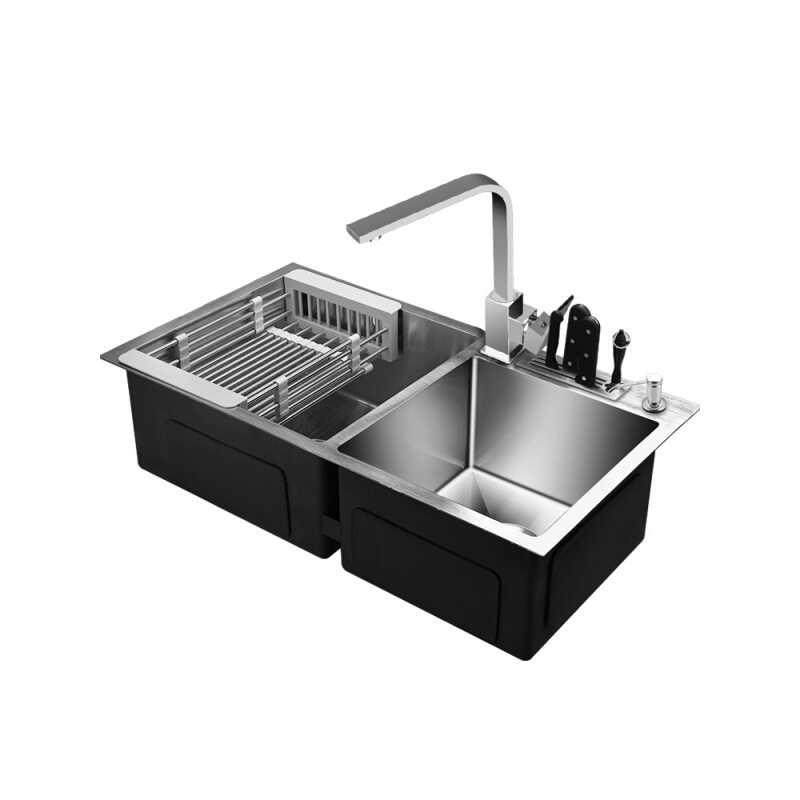 极速304不锈钢加厚手l工水槽双槽厨F房一体洗菜盆大单洗碗水池家,工业油品/胶粘/化学/实验室用品,水槽/玻缸,淘宝优惠券,粉丝福利购,淘宝优惠卷