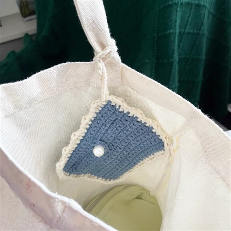 极速纯手工编织珍珠卡包diy毛线材料包简K约蓝牙耳机包闺蜜礼物女