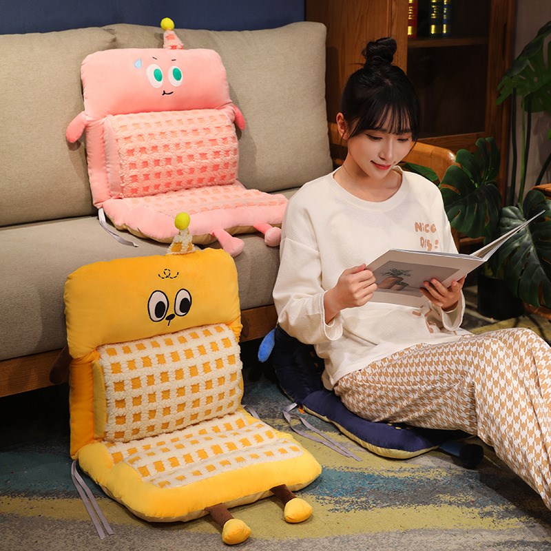 极速秋冬季办公室坐垫椅子垫靠背一体护腰垫屁垫S学生宿舍座垫屁