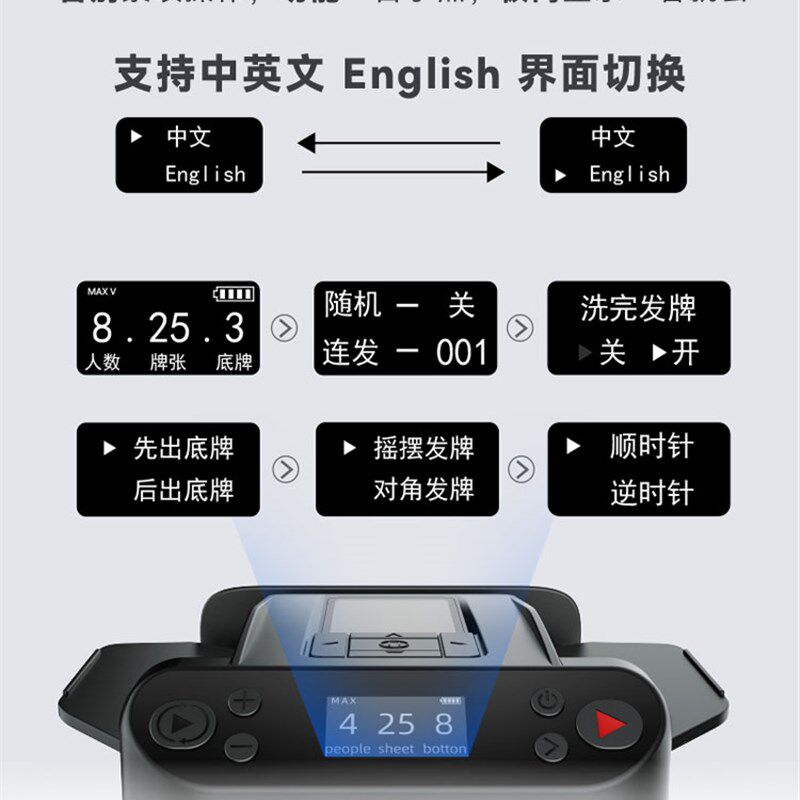 极速五代全自动发牌机扑克机德州掼蛋炸金花N斗地主专用洗牌一体