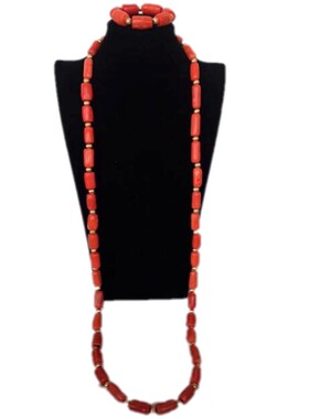 极速4UJewelry Genuine Coral JewelrEy Set African Beads Niger
