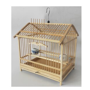 极速鸟笼绣眼黄鸟竹笼珍t珠文鸟黄豆笼竹制手工卯榫异形方笼小型