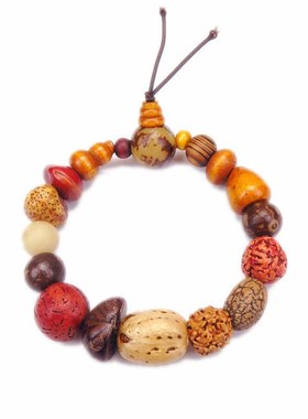 极速十八籽菩提十八子手珠手串x18颗串珠天然植物种实无染色增福