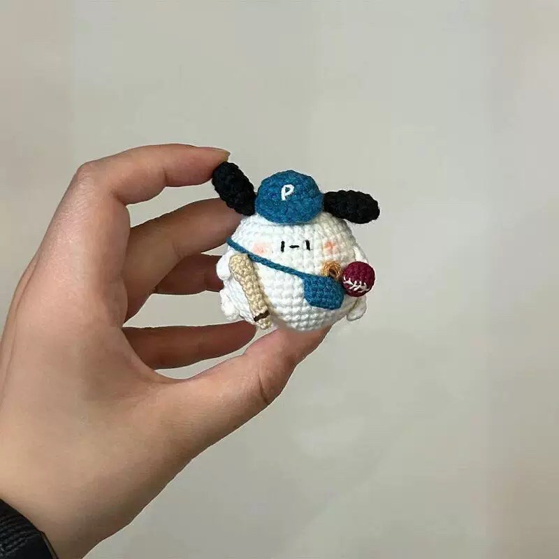极速可爱胖胖布丁狗挂件毛线手工编织diy钩O针材料包手作玩偶打发