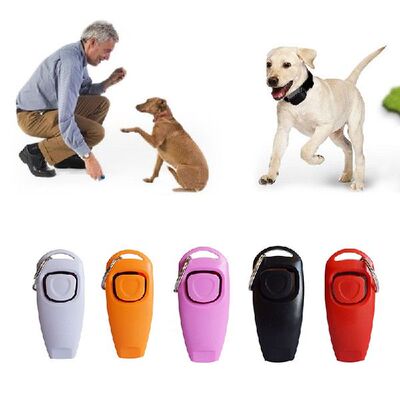 极速2 In 1 Pet Dog Clicker Dog Training Whistle TClicker Dog