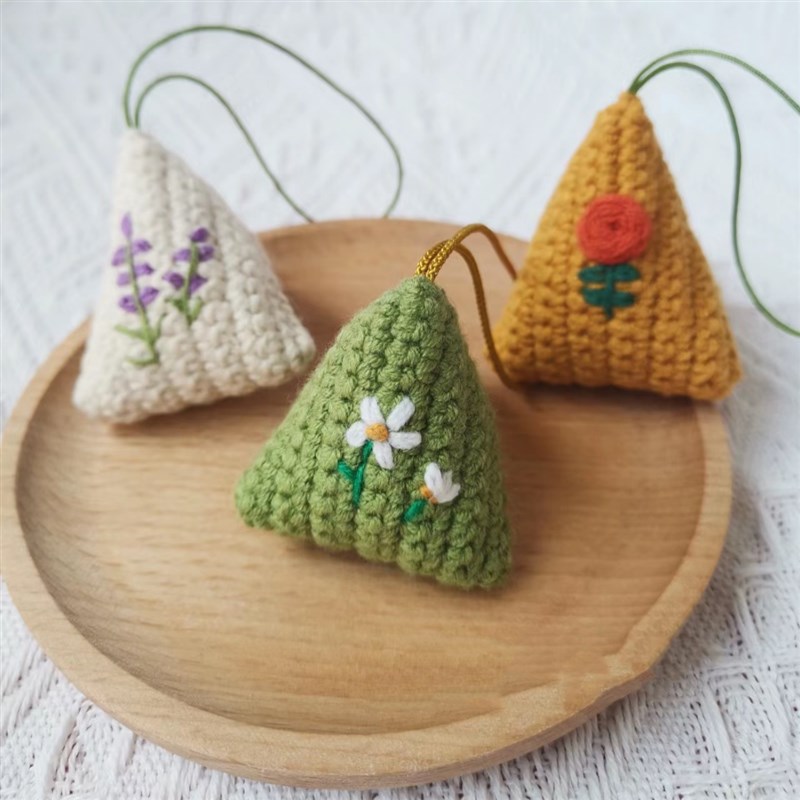 极速手工DIY材料包粽子香囊香包挂件车J挂毛线钩针钩织端午节自制