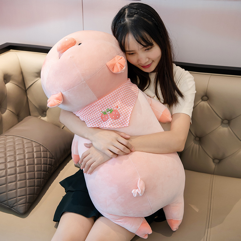 极速可爱草e莓猪靠枕床头长条枕女生睡觉夹腿抱枕宿舍床上靠背垫