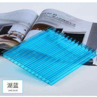 极速厂销阳光板透明瓦o雨棚车棚户外t凉亭隔热采F光中空四层蜂窝