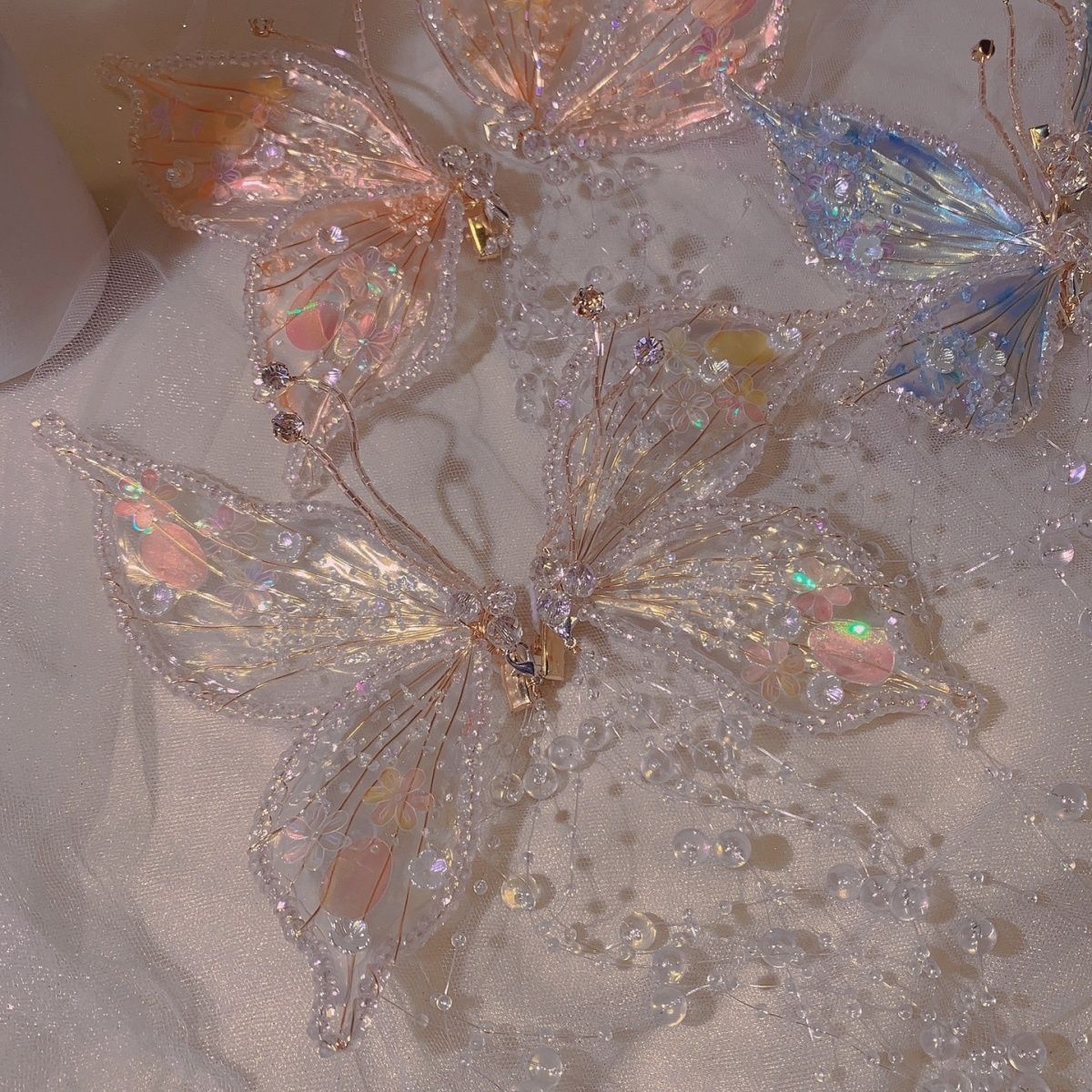 汉服发夹造花液结后压立体古风