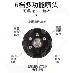 不锈钢喷嘴1 高压洗车机水枪套装 4快接枪头绿化浇花家用强力