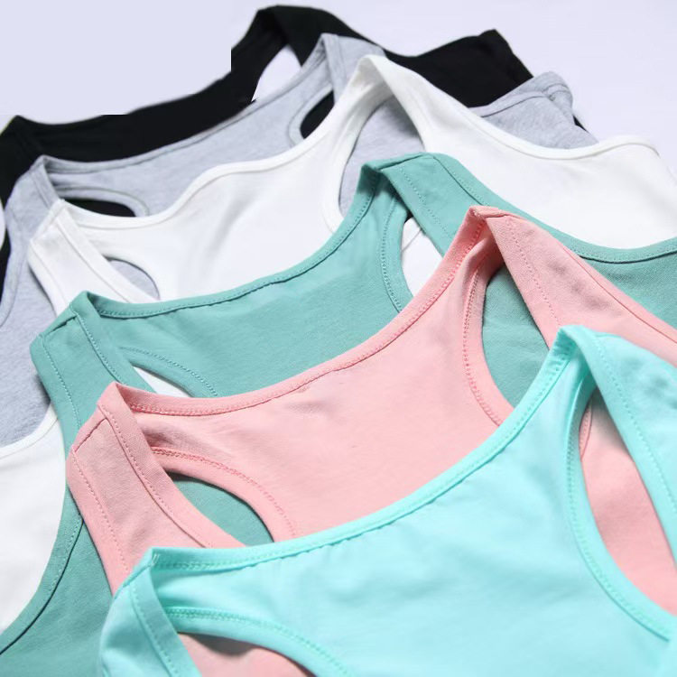 夏装纯棉宽带工字背心女大码修身针织无袖打底内搭上衣百搭显瘦