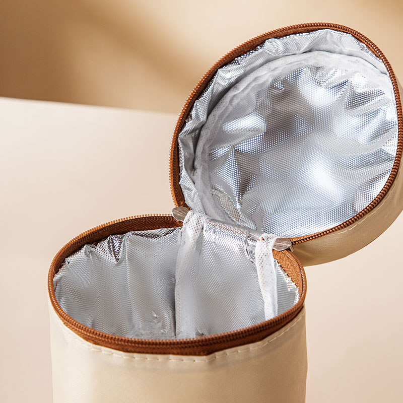 圆形保温袋手提包上班族带饭铝箔加厚饭盒便当餐包大容Z量装饭袋