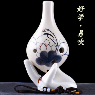 初学入门陶笛6孔专业中音C调长嘴六孔ac学生演.奏陶埙乐器