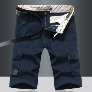 纯棉中裤 七分工装 裤 2021夏季 五分裤 男多t口袋大码 男士 潮 休闲短裤