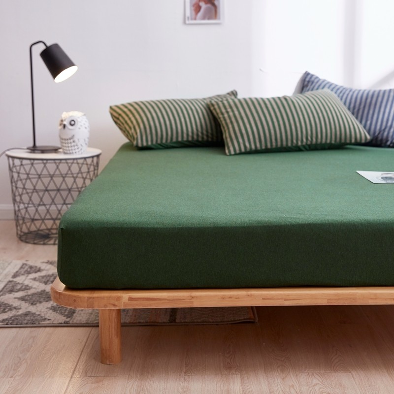 100%棉针织汗k衫布纯色床笠单件 定制加高天竺棉床罩纯棉 全棉床,床上用品,床笠,淘宝优惠券,粉丝福利购,淘宝优惠卷