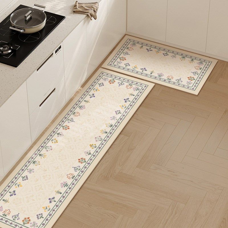 法式沫汐厨房皮i革地垫防水防油免洗防滑门厅地毯可擦洗家用脚垫,居家布艺,厨房地垫,淘宝优惠券,粉丝福利购,淘宝优惠卷