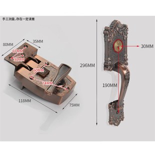 大门老虎锁e推拉门锁不锈钢老式 铁门平移动门自动锁具碰锁防盗撞