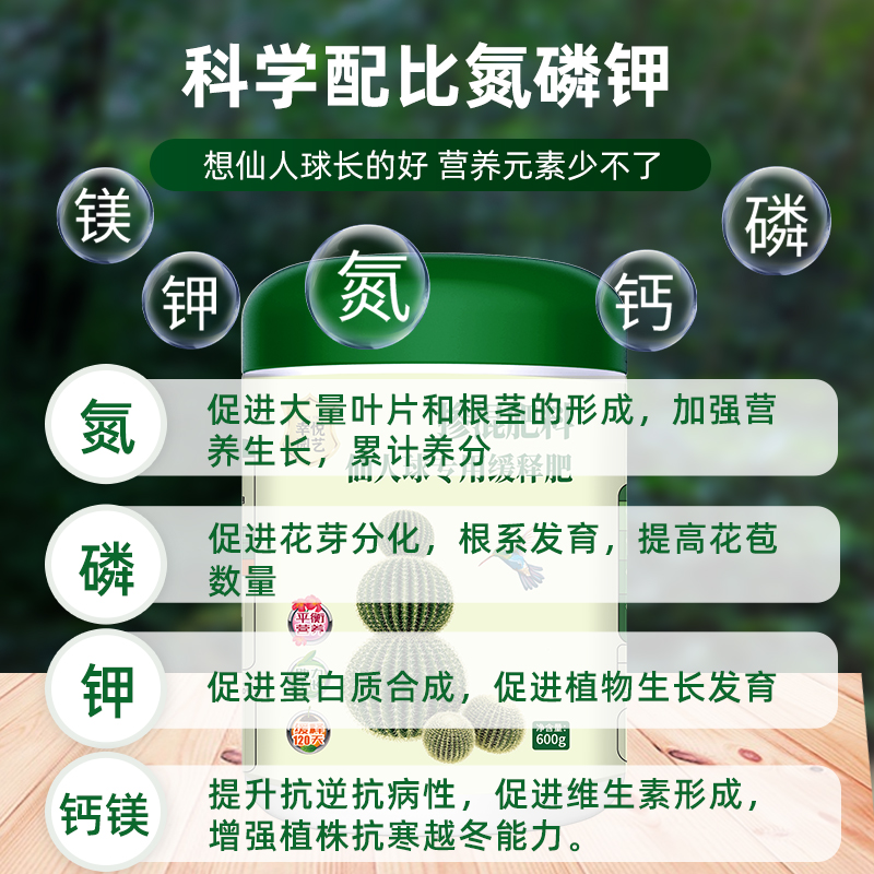 仙人球专用肥料花肥缓释肥仙人掌量天尺仙人掌肥T料盆栽有机复合