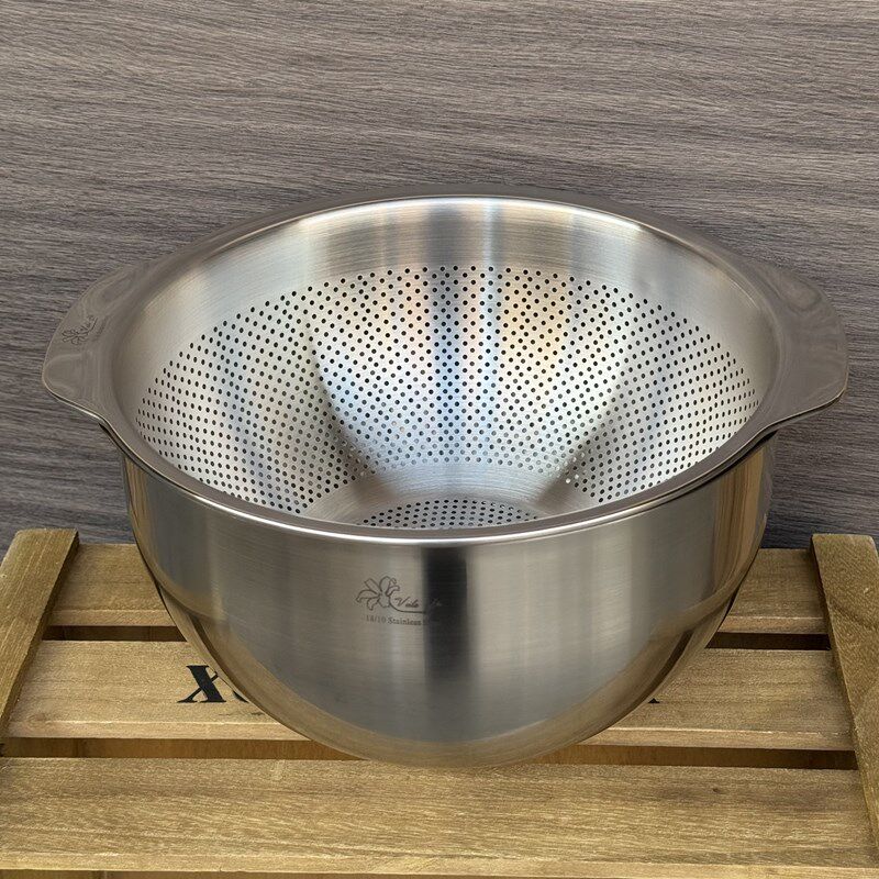 维乐仕18/10不锈钢沥水篮两件套洗菜盆滤水篮厨房水果V篮漏盆26cm,餐饮具,洗菜盆/沥水篮/漏水筛,淘宝优惠券,粉丝福利购,淘宝优惠卷