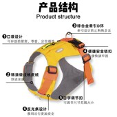 狗狗牵引绳背心式 防爆冲宠v物狗胸背带中小型犬比熊泰迪柯基遛狗