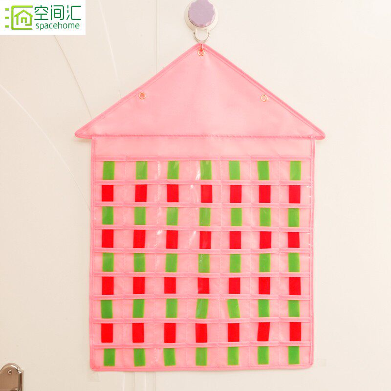 透明插卡袋 门后l布艺收纳袋幼儿识字卡收纳晨检挂袋名片袋储物袋,收纳整理,收纳挂袋,淘宝优惠券,粉丝福利购,淘宝优惠卷