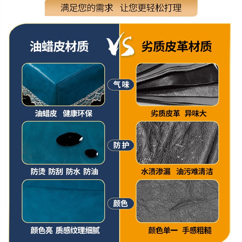 烤火桌罩套冬季新款电炉罩防水皮罩免洗防油O防水简约皮桌布套定