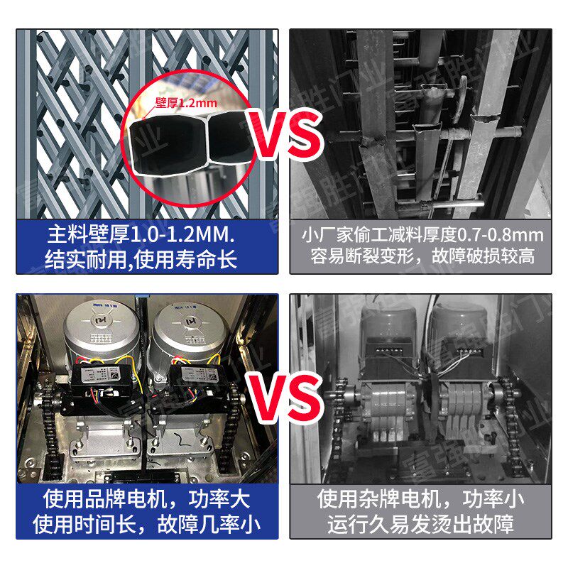 铝合金电动伸缩门幼儿园学校自动收缩门工地工厂无轨遥控拉伸大门