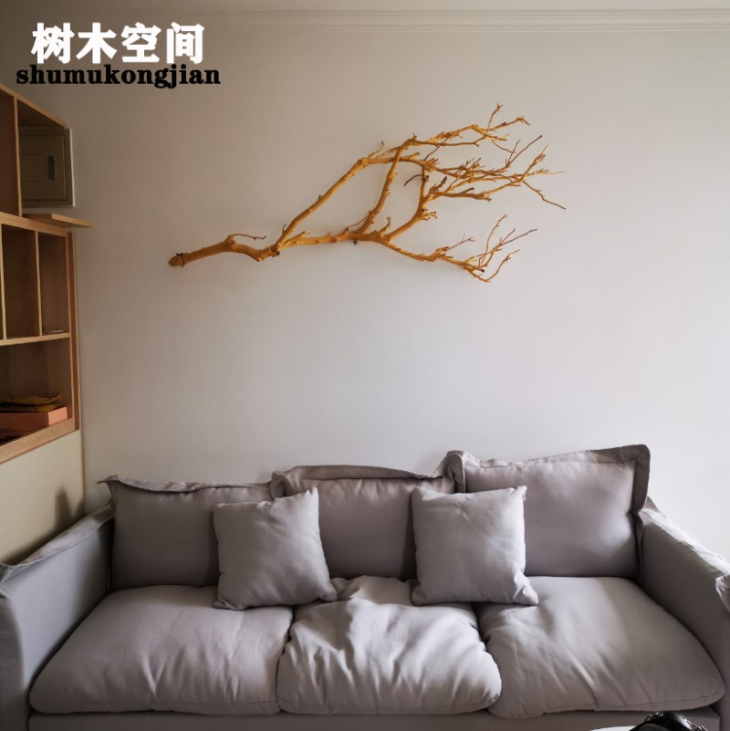 天然干树枝带分枝装饰树干枯枝室内天花板挂灯插花挂件 舞台摆件