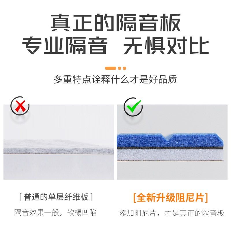 隔音板阻尼复合吸音板隔音毡墙贴卧室家用自粘KTV墙体超强消音棉